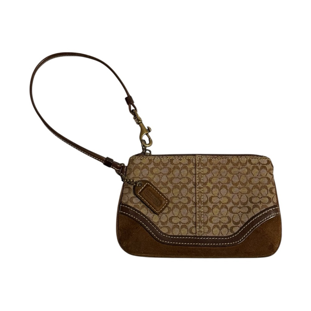 Coach Brown Wristlet